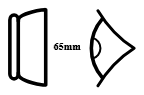 Picto dégagement oculaire de sécurité 65 mm de la lunette de tir thermique Pulsar Thermion 3