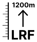 Picto télémètre laser intégré portée 1 200 m de la lunette de tir thermique Pulsar